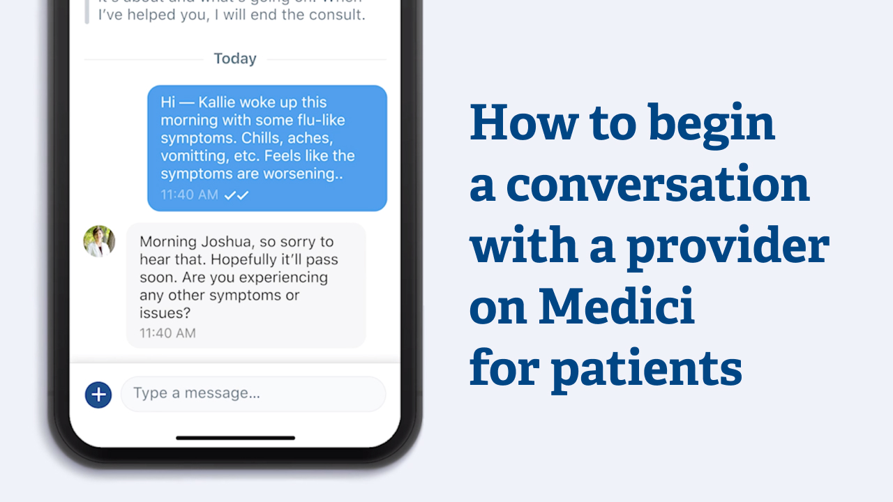 How to begin a conversation with your healthcare provider on Medici